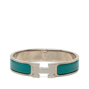 Pre-Loved Hermes Narrow Enamel Clic H Bracelet PM